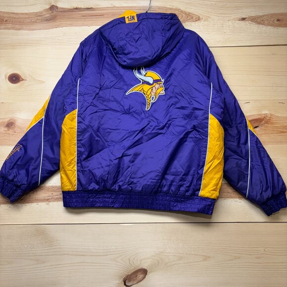 Minnesota Vikings Jacket Large Purple Full Zip Puffer Coat NFL Football Outdoors - Picture 12 of 15